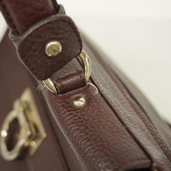 Auth Salvatore Ferragamo Gancini 2 Way Bag Women's Leather Handbag,Shoulder B... - Picture 10 of 16